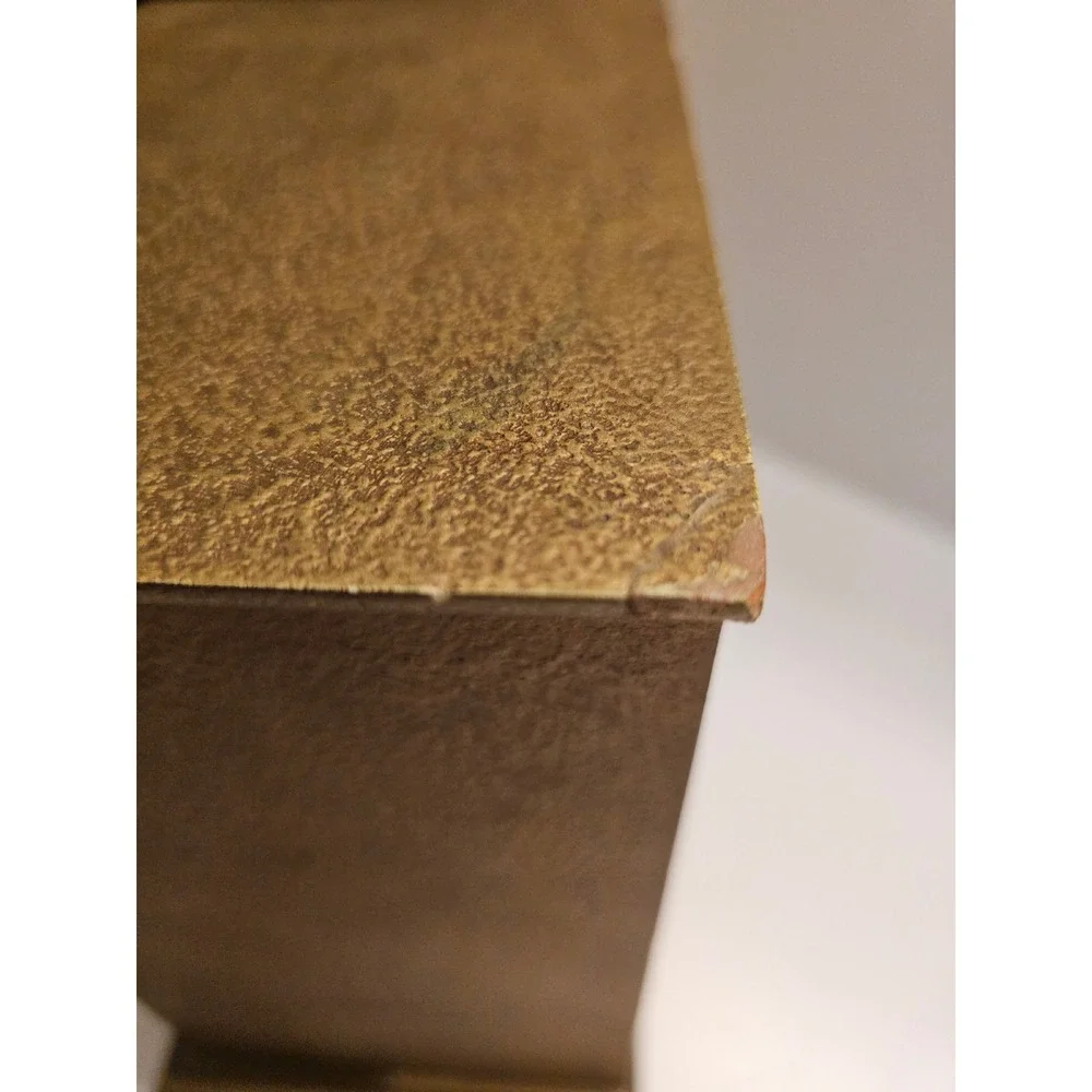 Vintage Royal Sealy Carved‎ 3 Drawer Trinket Box Jewelry Music Box Gold Tone